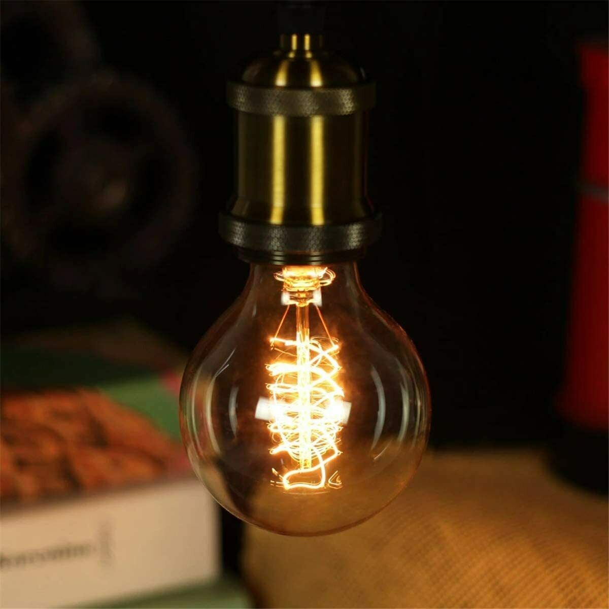 E14 E27 60W Vintage Retro Edison Antique Filament 240V Spiral Lamp Light Bulb UK