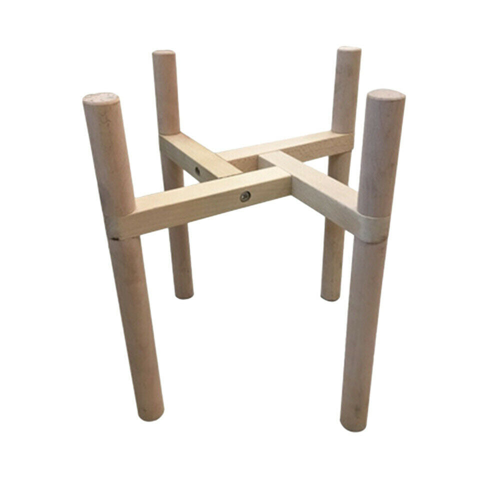 10"-12" Potted Plant Stand Wooden Flower Pot Rack Display Planter Holder Indoor