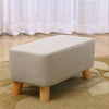Linen Fabric Footstool Foot Rest Stool Pouffe Ottoman Seat Living Room Furniture