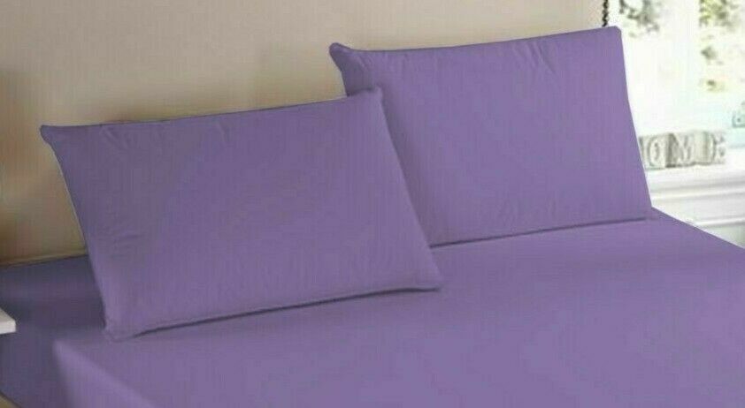 2X PILLOW CASE LUXURY CASES POLY COTTON HOUSEWIFE PAIR PACK BEDROOM PILLOW COVER