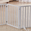 3 Panel Dog Gate Pet Cat Fence Safety Barrier Divider Freestanding Doorway White
