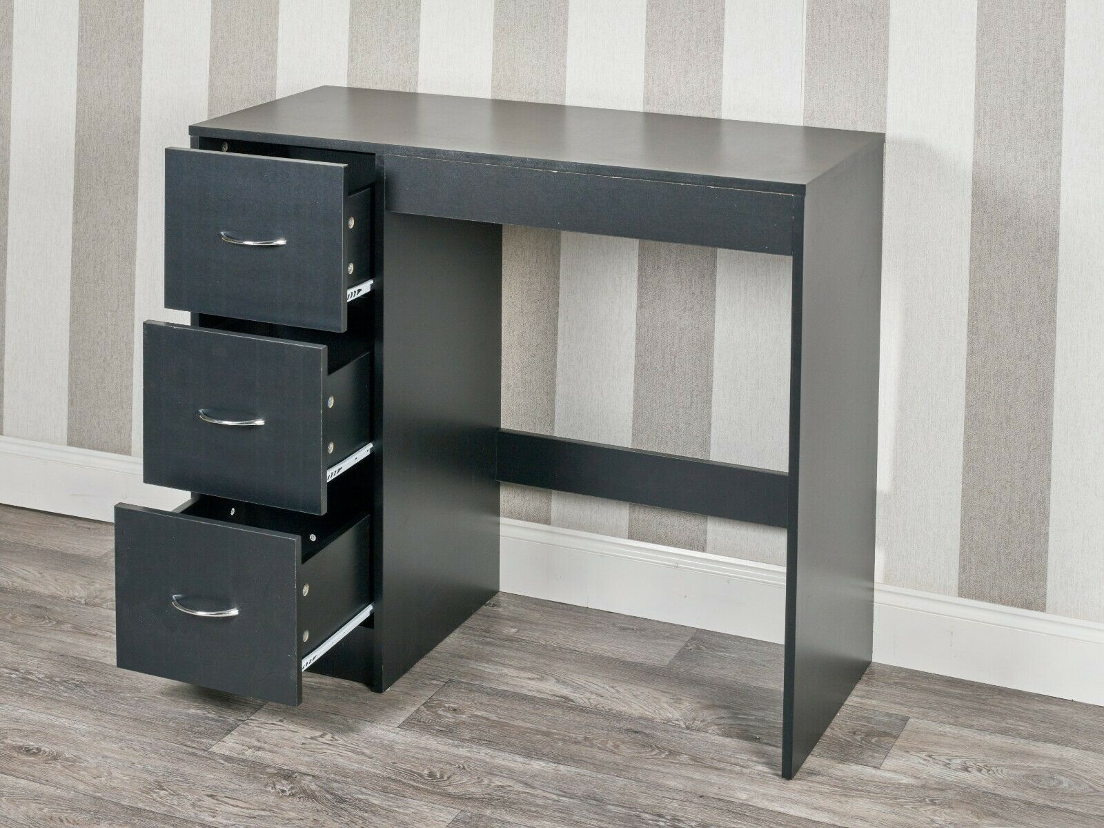 3 Drawer Wooden Bedroom Dressing Computer Work Table Desk Jewellery Office Unit