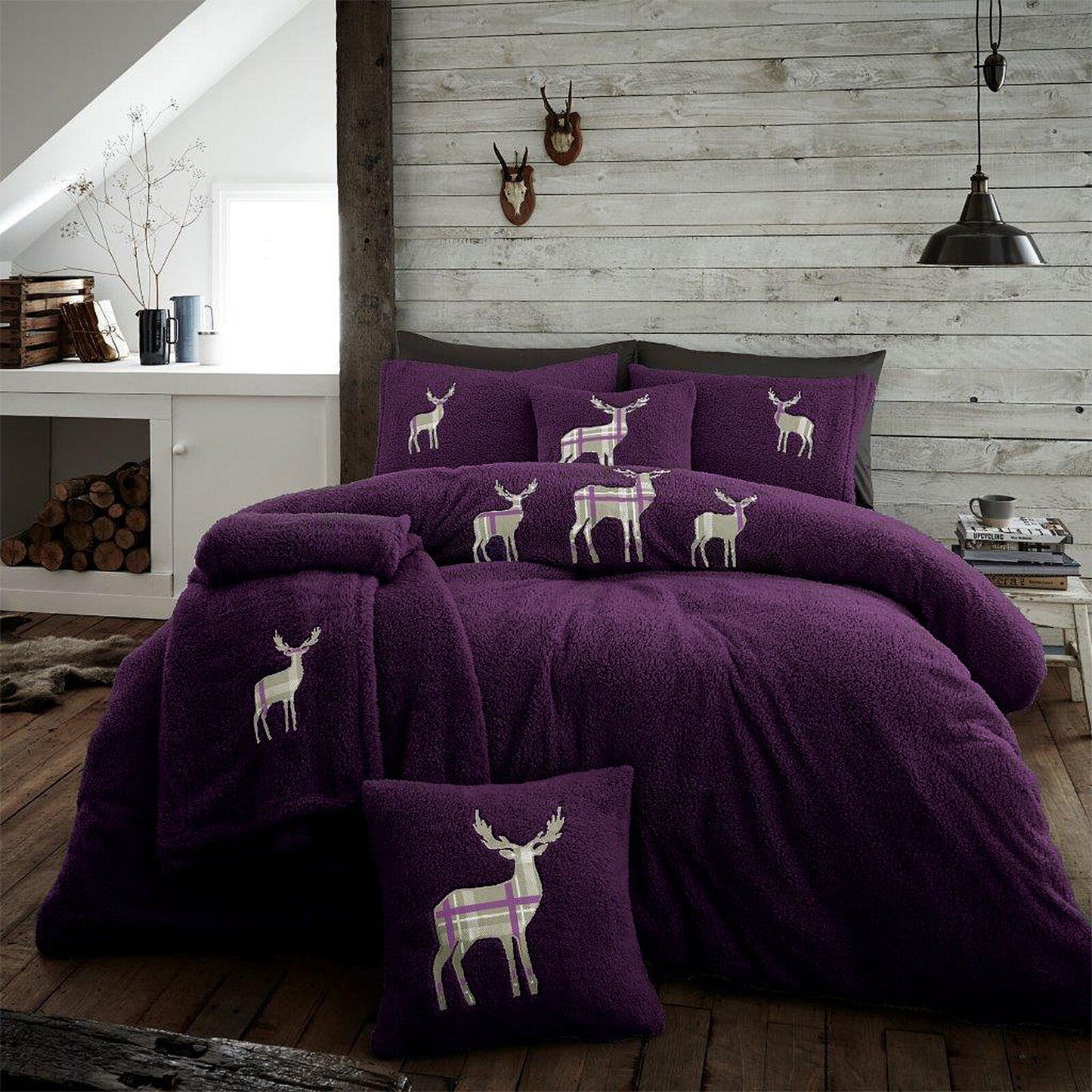 Teddy Bear Fleece Duvet Cover Set Pillow Case Throw Sherpa Thermal Warm Soft Bed