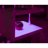 White High Gloss Coffee Table RGB LED Lights Wooden S-Shape Side Table Furniture