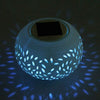 CERAMIC STONE COLOUR CHANGING LED SOLAR POWER LIGHT TABLE GARDEN OUTDOOR LAMP UK (DS-CLS)