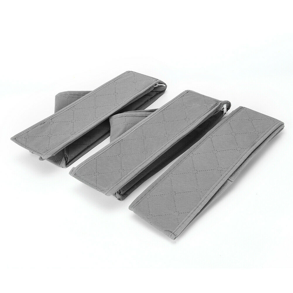 3 Pack Storage Drawer Divider Fordable Box Organiser Tidy Socks Bra Underwear UK