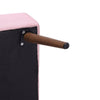 Large Bench Stool Linen Upholstered Wooden Leg Footstool Coffee Table Pouffe