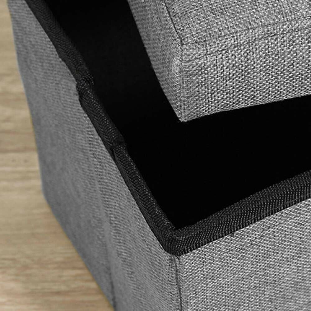 Foldable Fabric Storage Box with lid Drawer Toys/Clothes Shelving Organiser