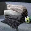 Chunky Knitted Thick Soft Blankets Hand Yarn Bulky Knit Throw Sofa Bed Blanket