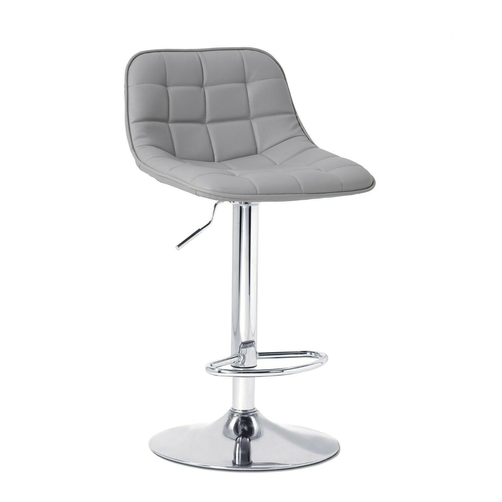 2×Bar Stools Leather / Velvet Chairs Breakfast Chair Swivel Gas Lift Adjustable