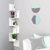 5 Tier Floating Wall Shelves Corner Shelf Storage Display Holder Bookcase Set