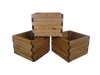 36cm Square Garden Planter Wooden Decking Trough Herb Plant Pot Flower Box Crate