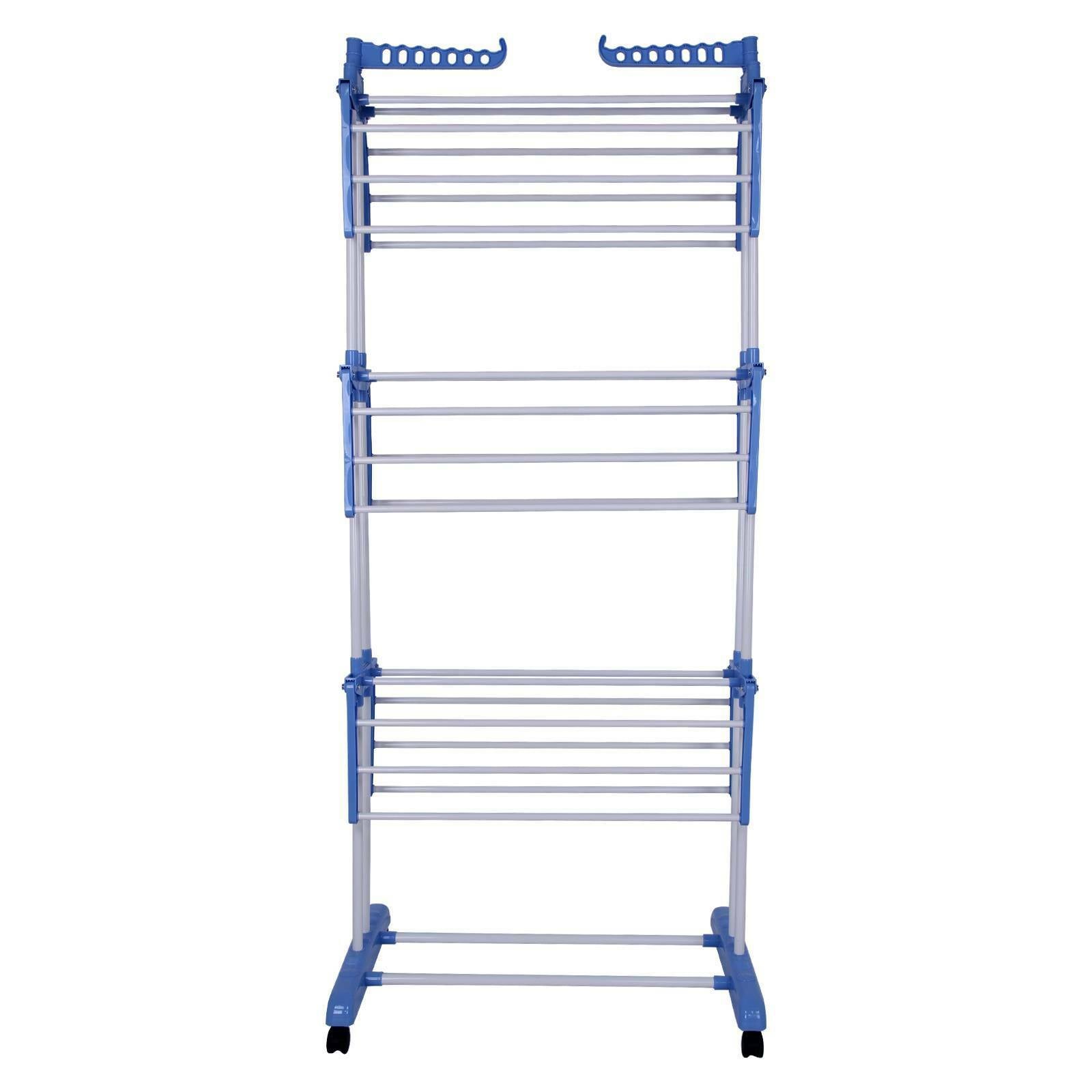 3 Tier Clothes Airer Rack Indoor Outdoor Laundry Dryer Foldable Dry Rail Hanger