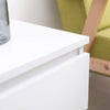 Modern White Bedside Table Cabinet w/2 Drawers Nightstand Storage Furniture