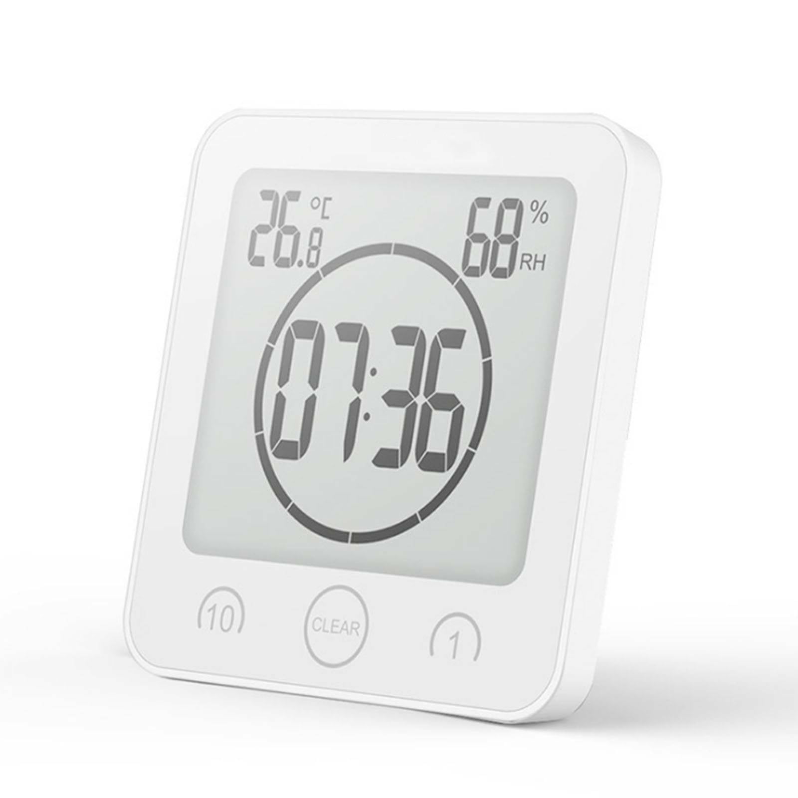 Bathroom Waterproof Digital Shower Clock Timer Alarm Temperature Meter Humidity