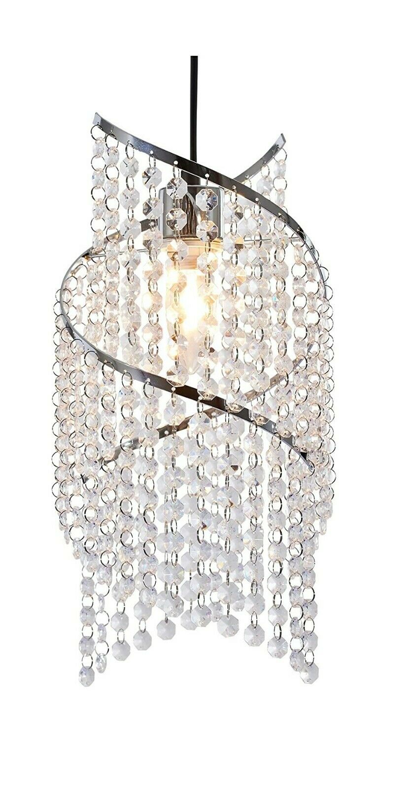 Modern Chandelier Acrylic Crystal Light Shades Beaded Droplet Ceiling Pendant