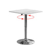 Bar Table Sofa Side Table Chrome Base Dining Breakfast Table Adjustable Kitchen