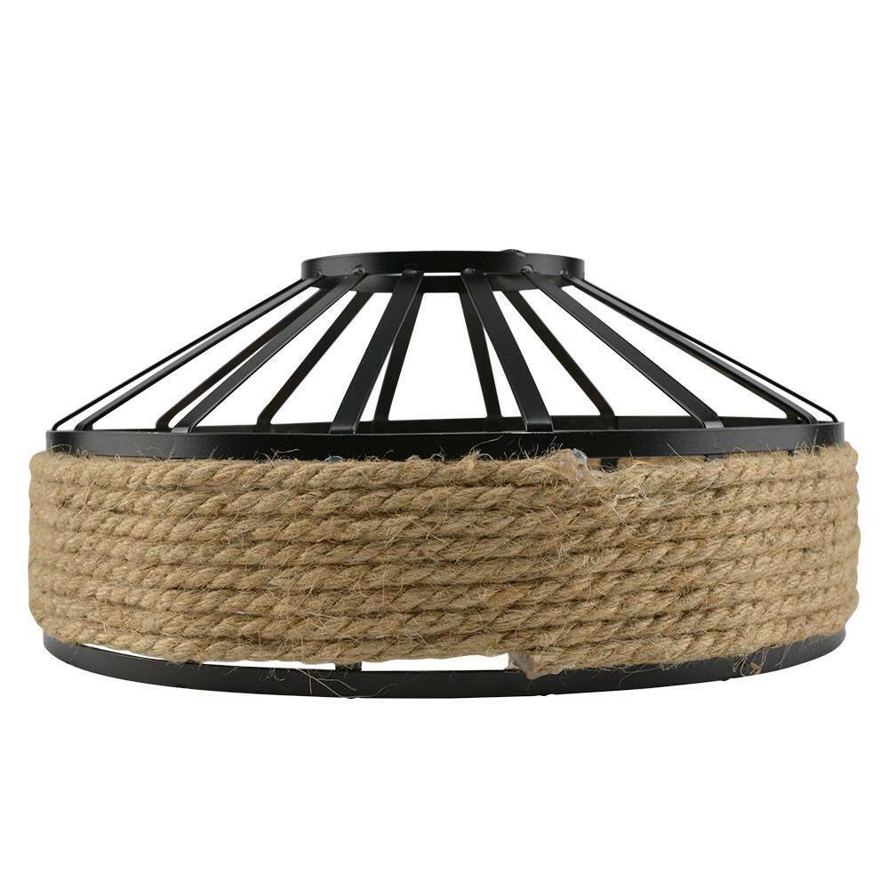 New Vintage Industrial Loft Hemp Rope Iron Pendant Ceiling Light Retro Lamp Hot
