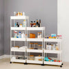 3/4/5 Tier Kitchen Slim Slide Out Trolley Cart Salon Storage Holder Wheeled Cart