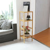 Multifunction Bamboo Shelf Free Standing Bathroom Tower Rack Corner Storage Unit