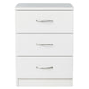 Modern White Bedside Table Cabinet Chest of Drawers 3 Drawer Bedroom Furniture