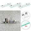 Glass Bathroom Caddy Shelf Wall Mounted Bath Rack Floating Shelves Organiser NEW