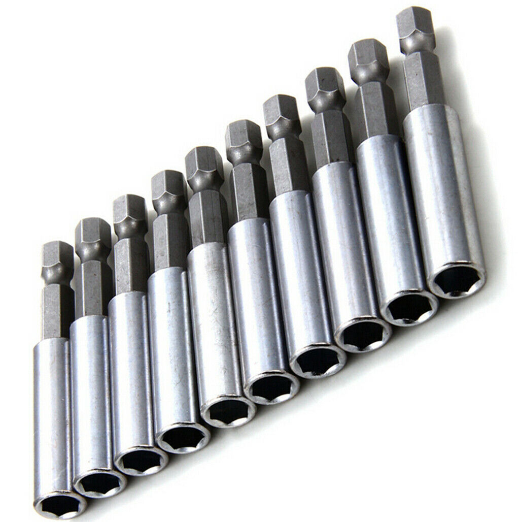 10x Magnetic Drywall Bit Holder Hex Shank Drill Screw Screwdriver Hand Tool 1/4"