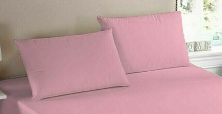 2X PILLOW CASE LUXURY CASES POLY COTTON HOUSEWIFE PAIR PACK BEDROOM PILLOW COVER