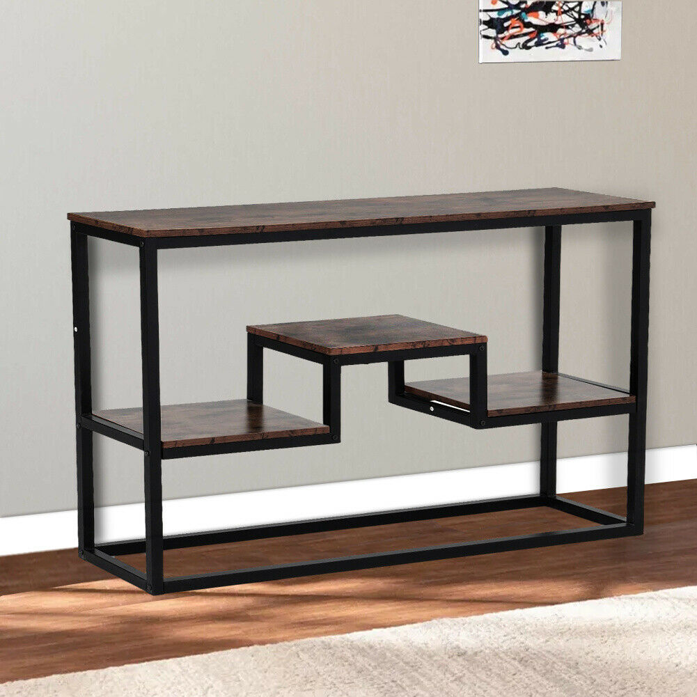 Industrial Wood Metal Console Table/Coffee Table/TV Stand Living Room Furniture