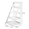 4 Tier Wooden Ladder Shelf Book Shelves Display Unit Free Standing UK Seller
