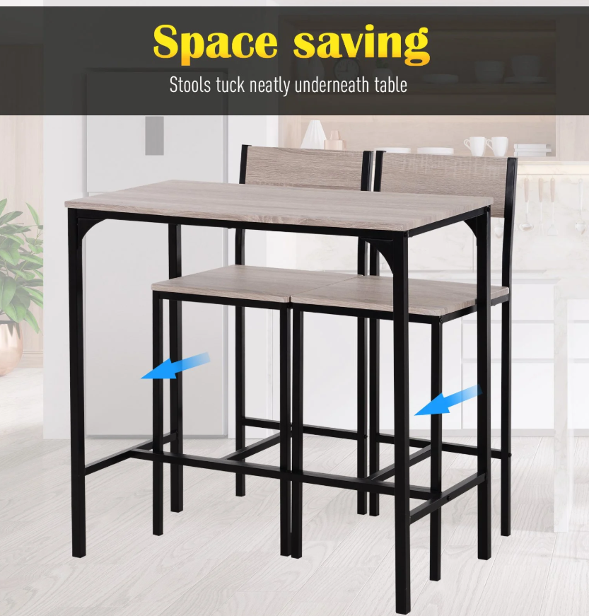 Kitchen table online with stools underneath