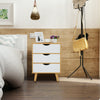 3 Drawer Wooden Bedroom Bedside Cabinet Furniture Storage Nightstand Side Tables