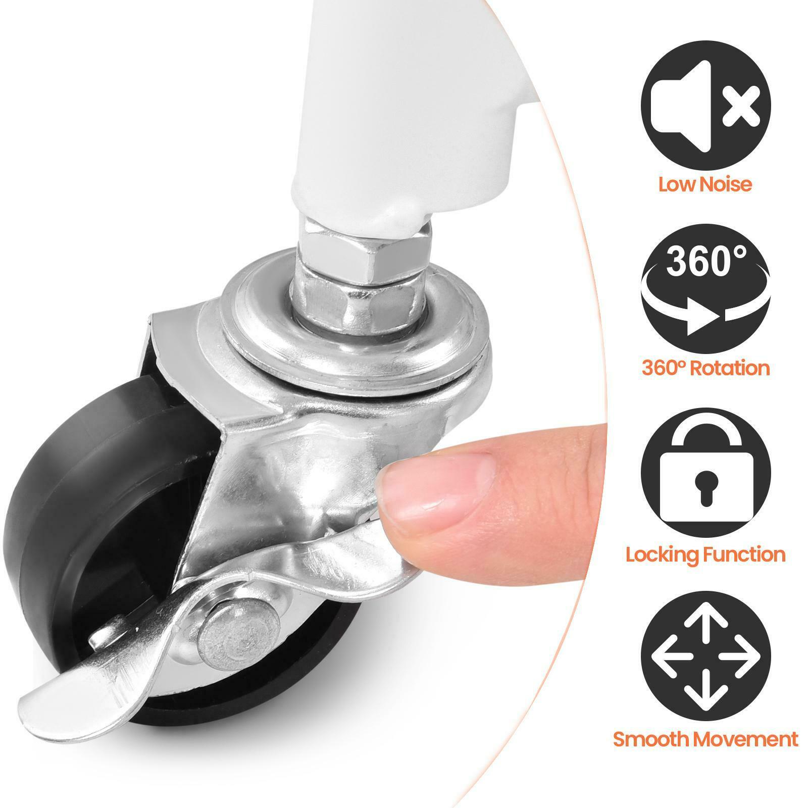 3 Tier Slim Kitchen Storage Trolley Cart Rack Tray Shelf Rolling Wheel W/ Handle