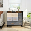 Bedside Cabinet Storage Unit Chest Of 7 Drawers Steel Frame Non-woven fabric
