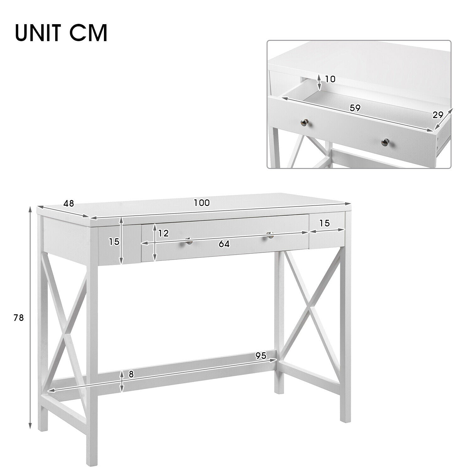 Console Table Hallway Shelf Storage Unit Sofa End Table Beside Table Furniture