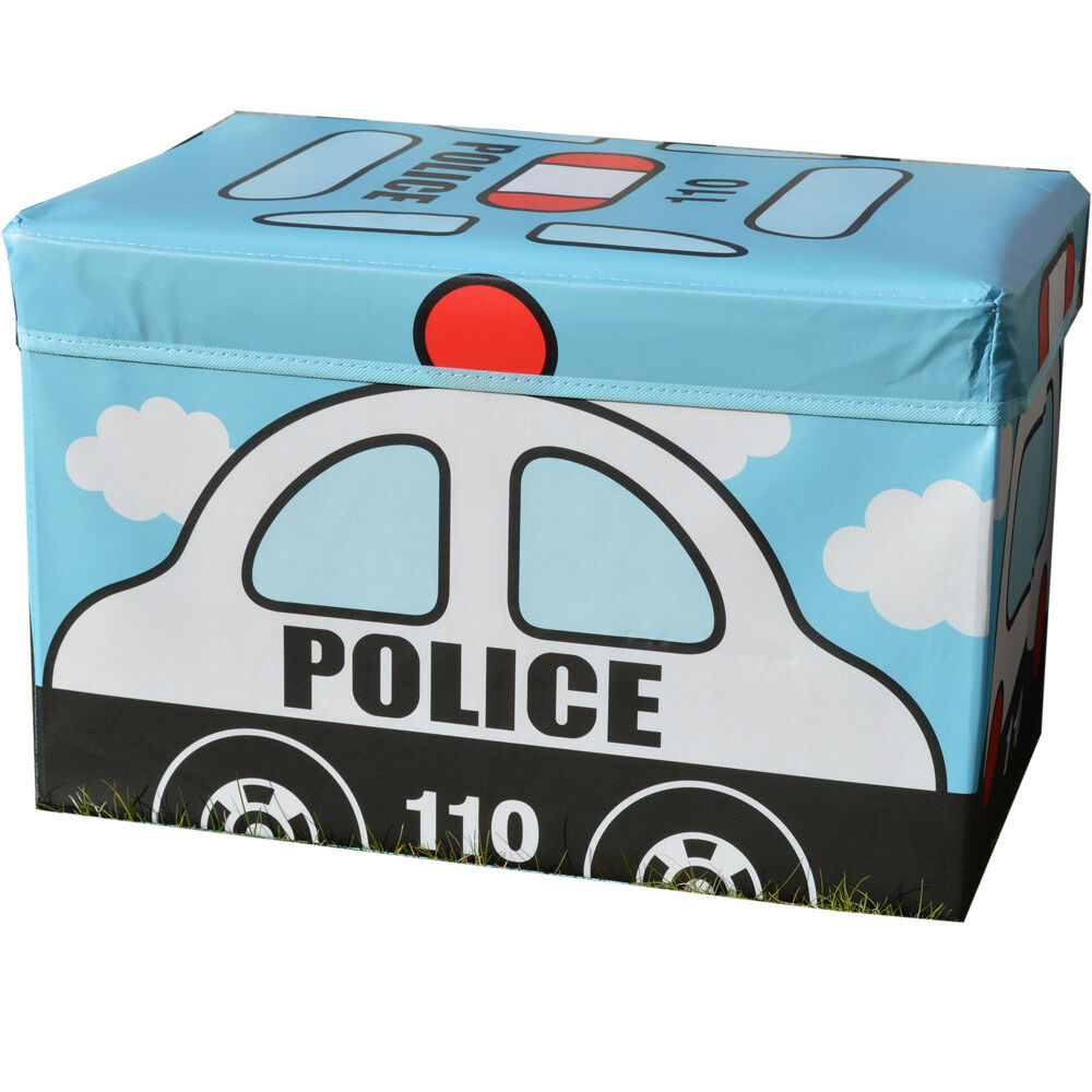 LARGE TOY BOX KIDS BOYS GIRLS STORAGE SEAT STOOL BOOKS CLOTHES CHEST CHILDREN