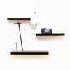 3 Pcs High Floating Wall Mounted Display Shelf Bookshelf Storage Holder-Black