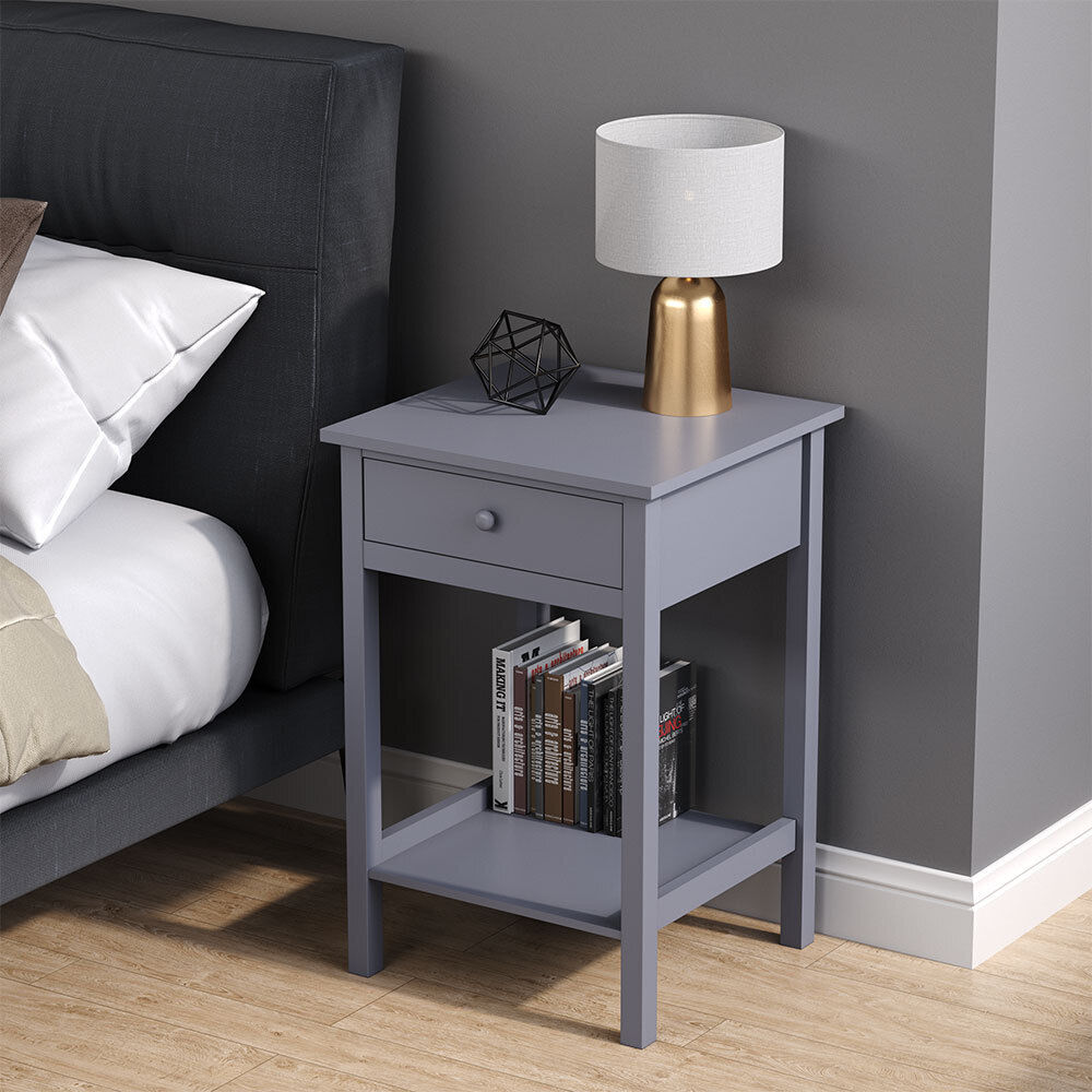 Bedside Table Side Table Wooden Sofa End Table Nightstand Bedroom Drawer Shelf
