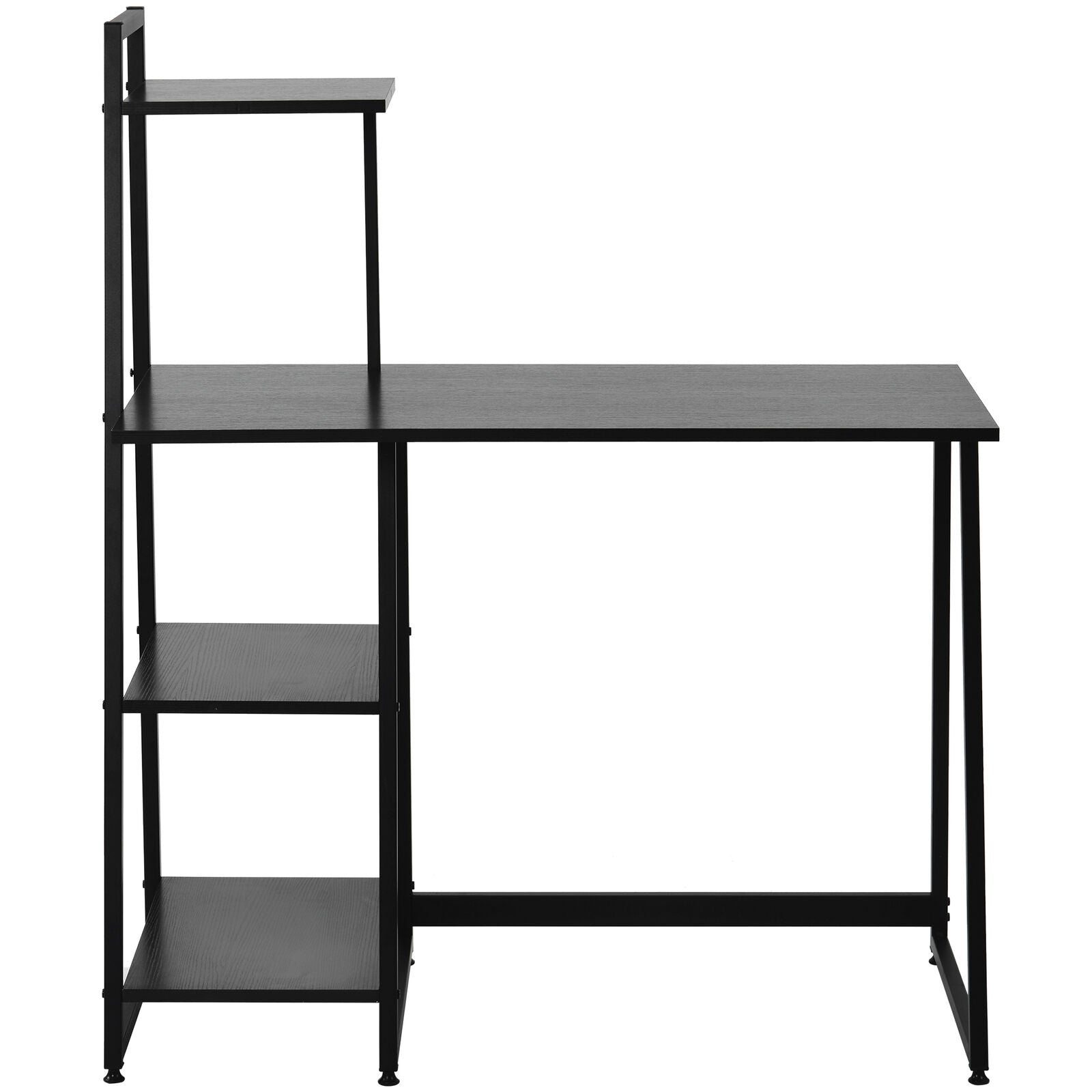 Computer Desk With 4 Tier Storage Shelves Desk Table with Bookshelf Home Office