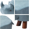 Kid's Fabric Animal Footstool Padded Cushion Rest Bedroom Pouffe Dinosaur