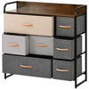 Bedside Cabinet Storage Unit Chest Of 7 Drawers Steel Frame Non-woven fabric