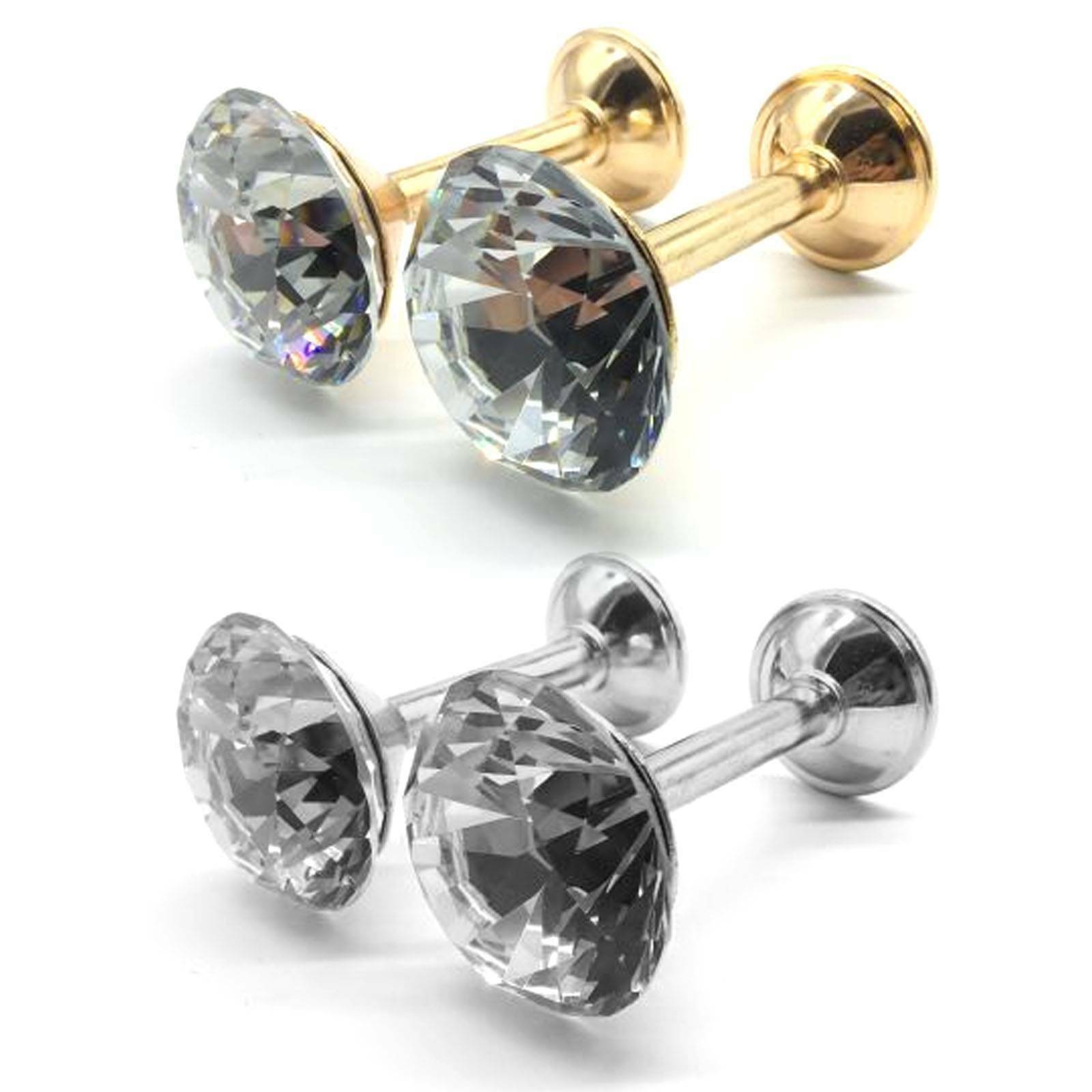 2x Silver Gold Crystal Curtain Wall Hooks Tie Backs Hanger Holder Home Deco