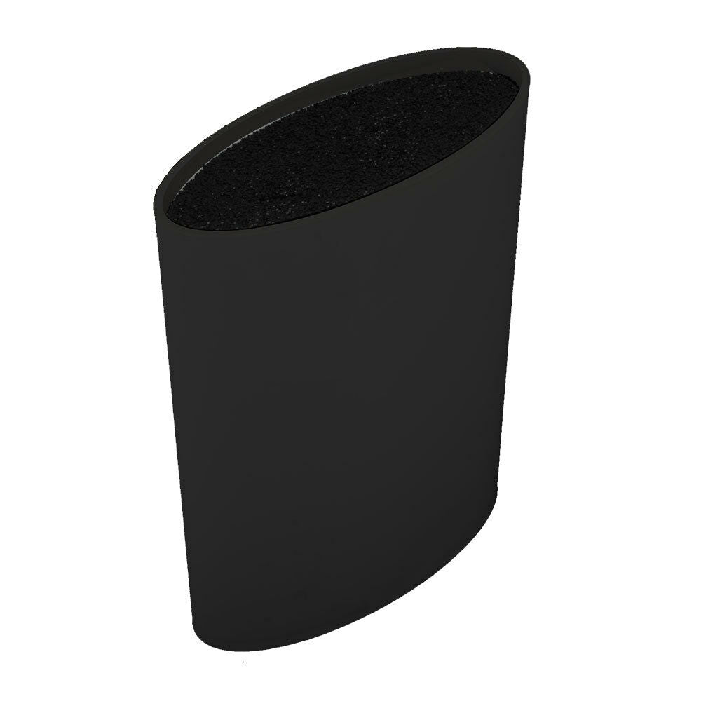 Knife Block Holder Universal Knife Block Oval knife Block Stand Rack Black