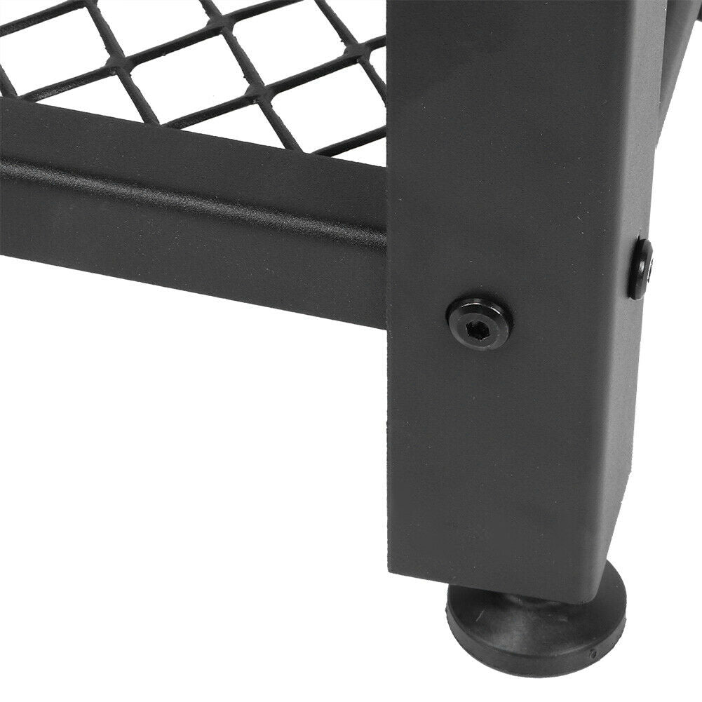 3 Tier Shoe Rack Storage Bench Organizer W/ Seat Metal Shelves Shoes Cabinet