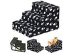 3 Steps Portable Dog Puppy Ladder Doggy Pet Soft Stairs With Paw