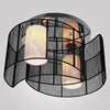 Chrome Fabric Chandelier Flush Mount Ceiling Lamp Light