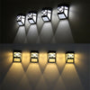 8x Super Bright LED Solar Powered Wall Lights Door Fence Outdoor Garden Lighting