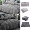 Teddy Fleece Duvet Cover Set Soft Warm Cosy Quilt Cover Set Single Double King