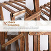Heavy Duty Wood Plant Stand Flower Display Shelf Outdoor Rack w/ Supporting Rod