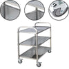 3 Tier Stainless Steel Trolley Cart Hotel Restaurant Serving Catering Train UK